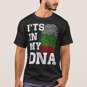 Camiseta Está en mi ADN Huella digital búlgara Orgullosa bú