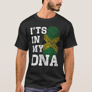 Camiseta Está en mi ADN Huella digital jamaiquina Orgullosa