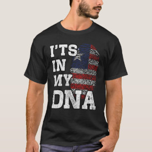 Camiseta Está en mi ADN Huella digital liberiana Orgullosa 