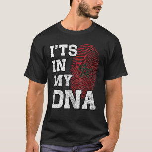 Camiseta Está en mi ADN Huella digital marroquí Orgullosa M