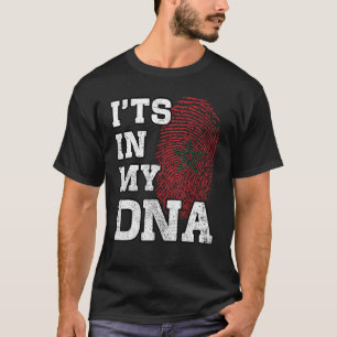 Camiseta Está en mi ADN Huella digital marroquí Orgullosa M