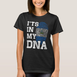 Camiseta Está en mi ADN Huella digital nicaragüense Orgullo