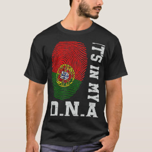 Camiseta Está en mi ADN Huella digital portuguesa Orgullo P