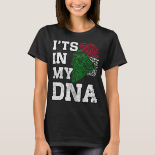 Camiseta Está en mi ADN Huella digital sudanesa Orgullosa S