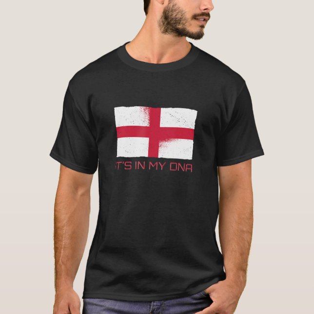 Camiseta Está En Mi Adn Inglaterra Orgullosa Bandera Ingles (Anverso)