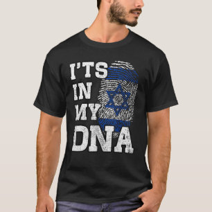 Camiseta Está en mi ADN Israelíes Huellas huellas digitales