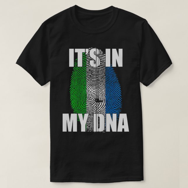 Camiseta Está en mi ADN Krio Flag Zip (Diseño del anverso)