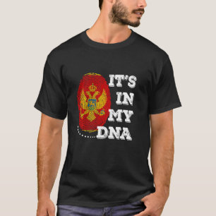 Camiseta Está en mi ADN, la bandera de Montenegro, hombres,