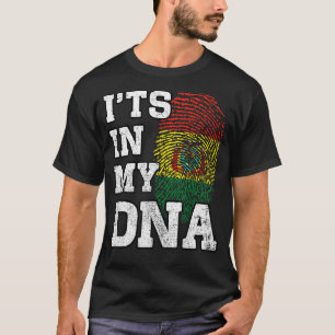Camiseta Está en mi ADN la huella digital boliviana Orgullo