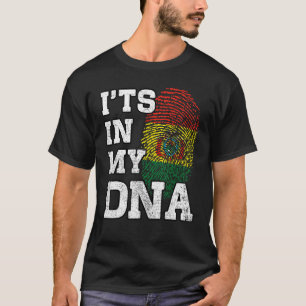 Camiseta Está en mi ADN la huella digital boliviana Orgullo