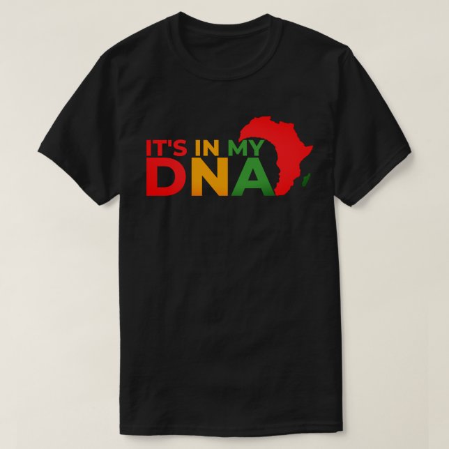 Camiseta Está en mi ADN - Mes de la historia negra (Diseño del anverso)