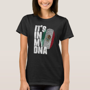 Camiseta Está En Mi Adn Mexicano Orgulloso Hispano Bandera 