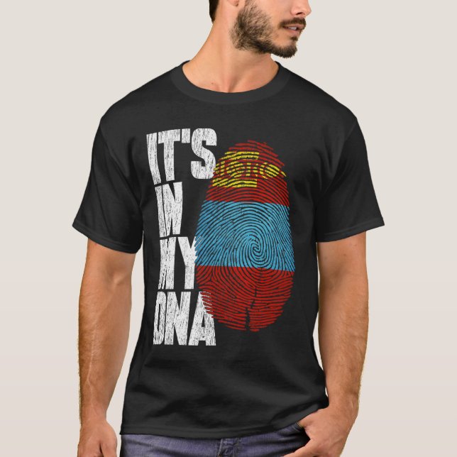 Camiseta Está en mi ADN Mongol Shirt Orgulloso regalo Mongo (Anverso)