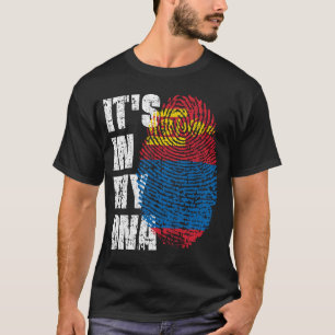 Camiseta ESTÁ EN MI ADN Mongolia Bandera Niño regalo Chica