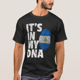 Camiseta ESTÁ EN MI ADN Orgullo de la bandera de Nicaragua 