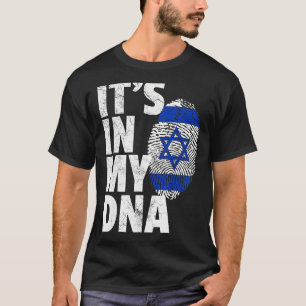 Camiseta ESTÁ EN MI ADN Orgullo Nacional Bandera Israelí Is