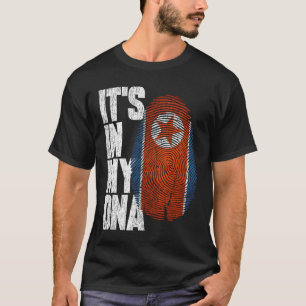 Camiseta Está en mi ADN Orgullo norcoreano Bandera de Corea