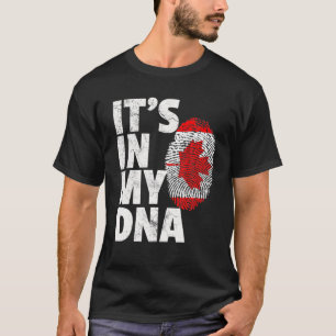 Camiseta Está en mi ADN Orgullo oficial de la bandera canad