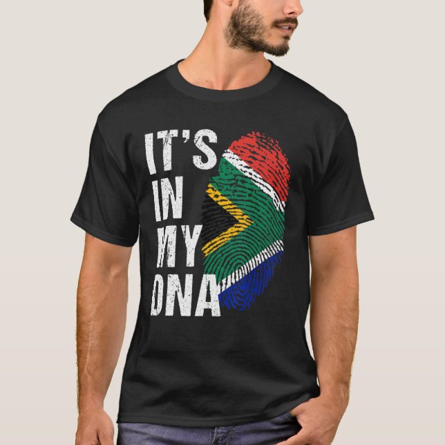 Camiseta Está en mi ADN Orgullo sudafricano Sudáfrica (Anverso)