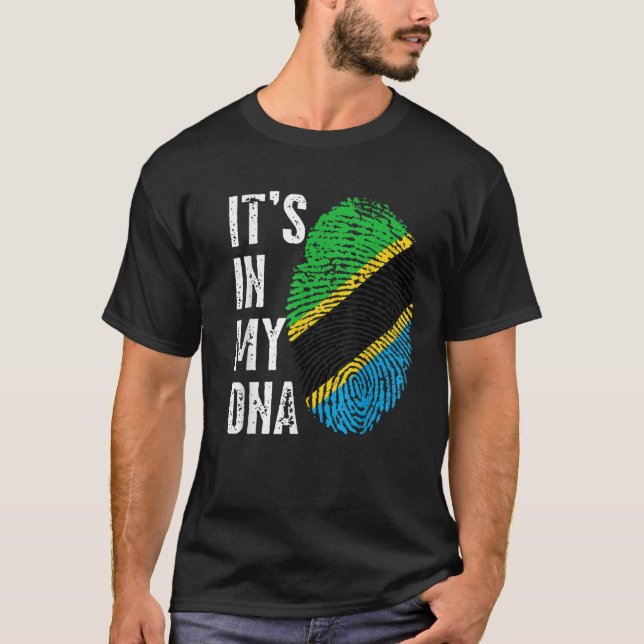Camiseta Está en mi ADN Orgullosa Tanzania tanzana-estadoun (Anverso)