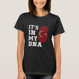 Camiseta Está en mi ADN Orgulloso regalo turco Bandera de T