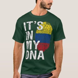 Camiseta Está en mi ADN Patriota colombiano Orgulloso Colum
