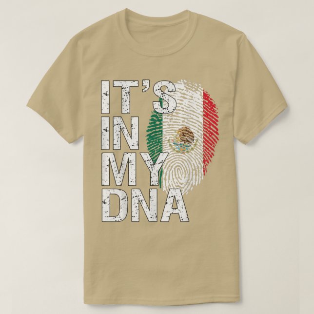 Camiseta Está en mi ADN Patriota mexicano Orgulloso México  (Diseño del anverso)