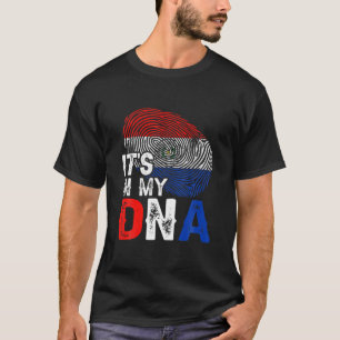 Camiseta Está en mi ADN Patriótico de huellas digitales de