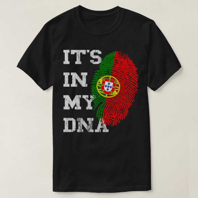 Camiseta Está en mi ADN Portugal raíces portuguesas genétic (Diseño del anverso)