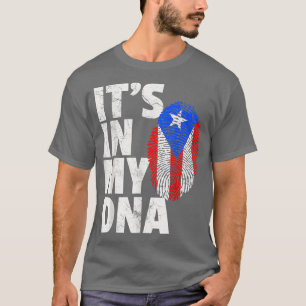 Camiseta ESTÁ EN MI ADN Puerto Rico Bandera Ricana TMen Muj