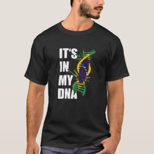 Camiseta Está en mi ADN Raíces brasileñas Bandera de Brasil
