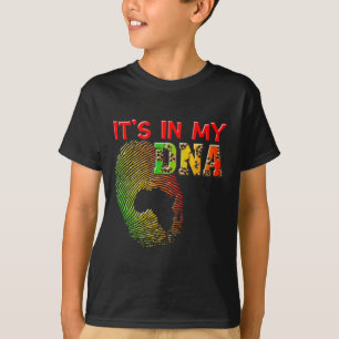 Camiseta Está En Mi ADN Raíces De La Historia Negra Huella 