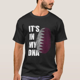 Camiseta Está en mi ADN Raíces qataríes Orgullo Huellas dig