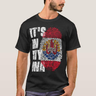 Camiseta ESTÁ EN MI ADN Regalo de Chica de Bandera de la Po