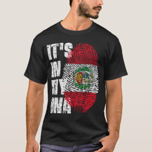 Camiseta ESTÁ EN MI ADN regalo de Chica de niño con bandera