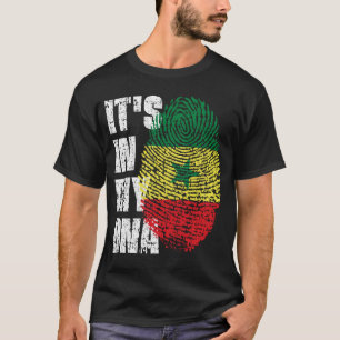 Camiseta ESTÁ EN MI ADN Regalo de Chica de niño con bandera