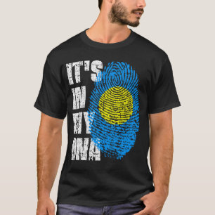 Camiseta ESTÁ EN MI ADN Regalo de Chica de niño con bandera
