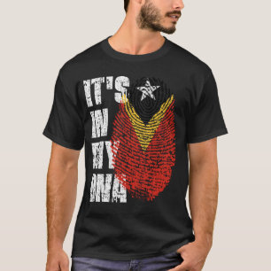 Camiseta ESTÁ EN MI ADN Regalo de Chica de niño con bandera