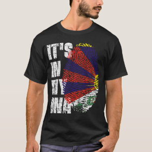 Camiseta ESTÁ EN MI ADN Regalo de Chica de niño con bandera