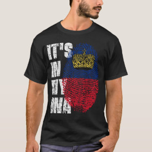Camiseta ESTÁ EN MI ADN Regalo de Chica de niños con bander