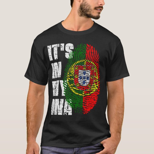 Camiseta ESTÁ EN MI ADN Regalo de niño Chica con bandera de (Anverso)