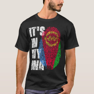 Camiseta ESTÁ EN MI ADN Regalo de niño con bandera de Eritr