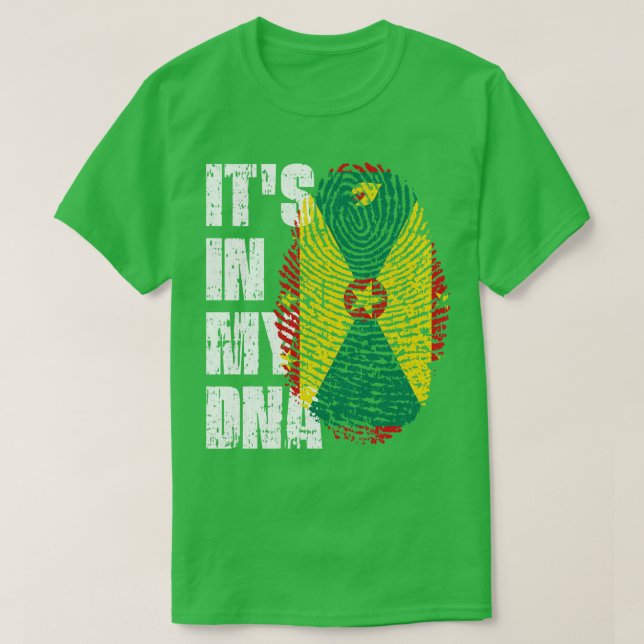 Camiseta ESTÁ EN MI ADN Regalo de niño con bandera de Grana (Diseño del anverso)