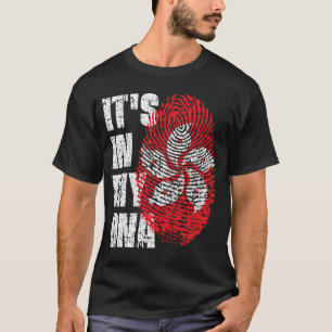 Camiseta ESTÁ EN MI ADN Regalo de un niño Chica con bandera