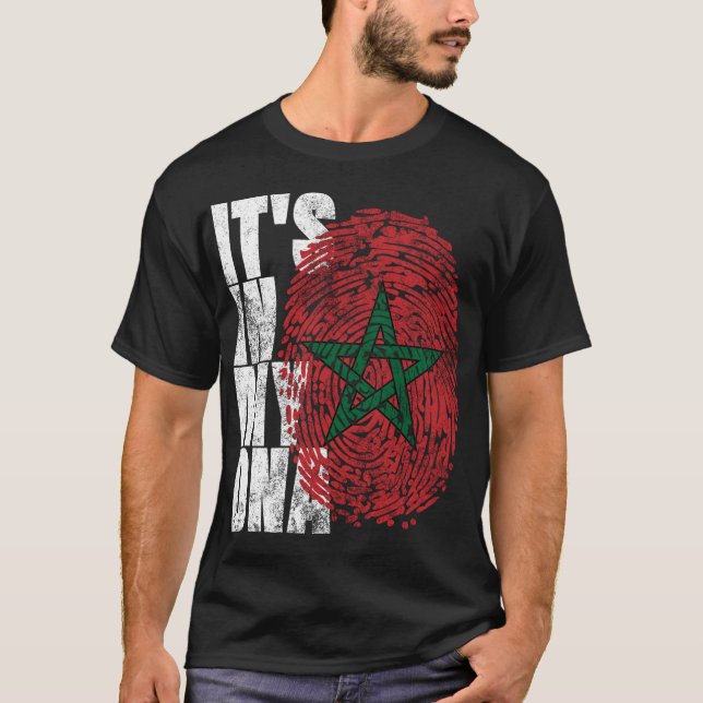 Camiseta Está en mi ADN Regalos marroquíes africanos moro (Anverso)