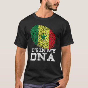 Camiseta Está en mi ADN Senegal Fl senegalés afroamericano