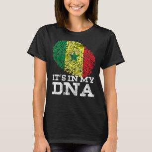 Camiseta Está en mi ADN Senegal Fl senegalés afroamericano 