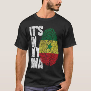 Camiseta Está en mi ADN Senegalesa Orgullosa bandera de Sen