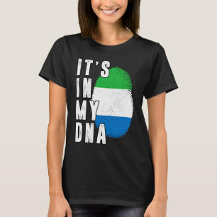 Camiseta Está en mi ADN Sierra Leona Bandera Orgullosa Pri