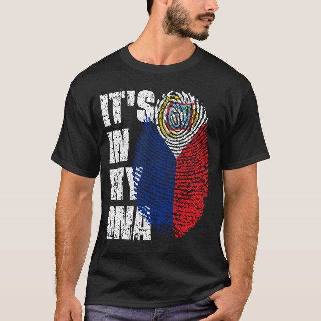 Camiseta ESTÁ EN MI ADN Sint Maarten Flag St. Martener (Anverso)